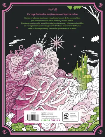 Contraportada Wicked. Cuaderno para colorear