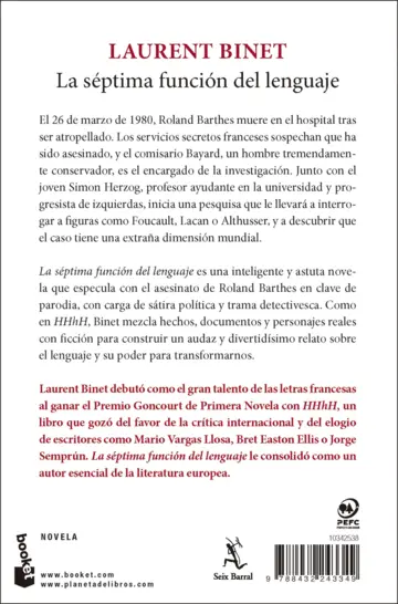 Contraportada La séptima función del lenguaje