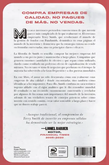 Contraportada Invertir para crecer