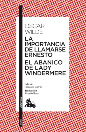 Portada La importancia de llamarse Ernesto / El abanico de lady Windermere
