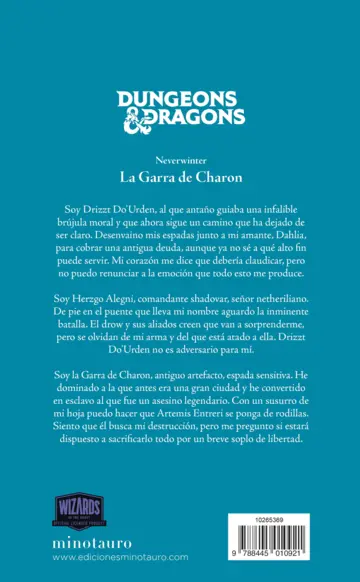 Contraportada Neverwinter nº 03/04 La garra de Charon