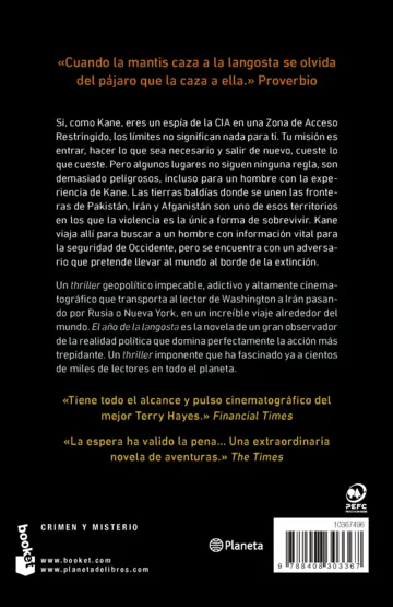 Contraportada El año de la langosta