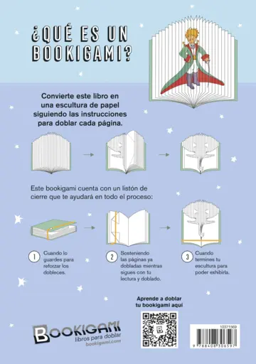 Contraportada El Principito. Bookigami