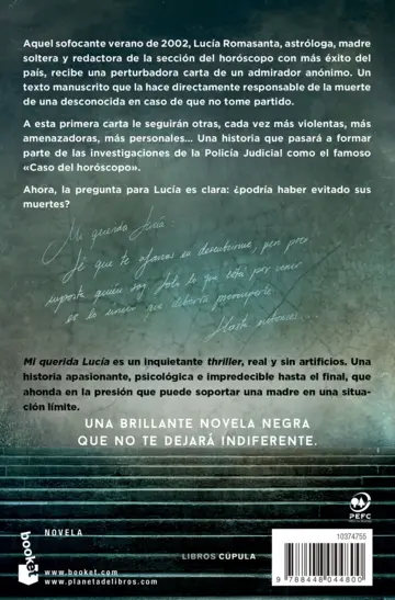 Contraportada Mi querida Lucía