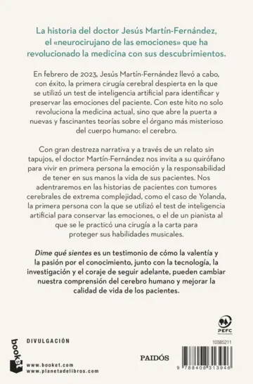 Contraportada Dime qué sientes