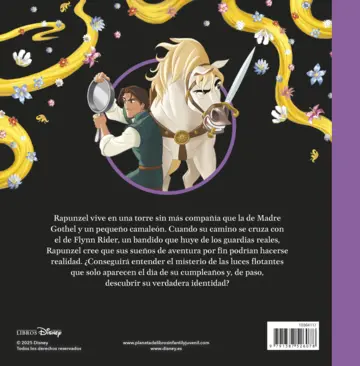Contraportada Enredados. Pequeños tesoros Disney