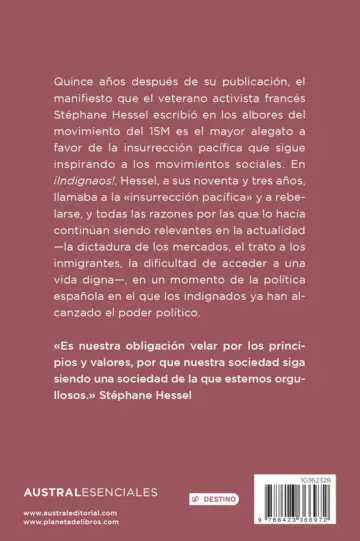 Contraportada ¡Indignaos!