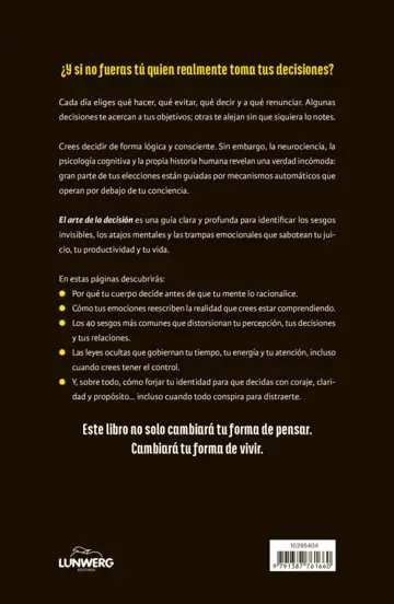 Contraportada El arte de la decisión