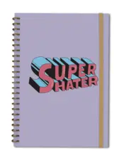 Portada Libreta  A5 Tapa Dura Moderna de Pueblo "Super Hater"