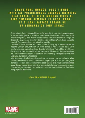 Contraportada ¿Qué pasaría si Loki fuera digno de Asgard?