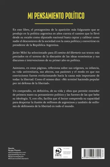 Contraportada El camino del libertario (Edición española)