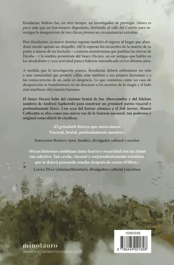 Contraportada El Sauce Oscuro