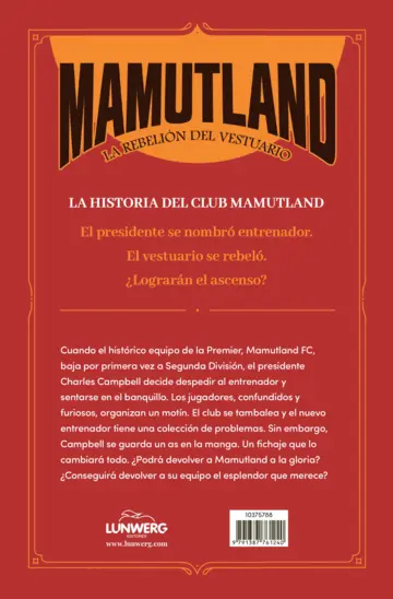 Contraportada Mamutland 1. La rebelión del vestuario