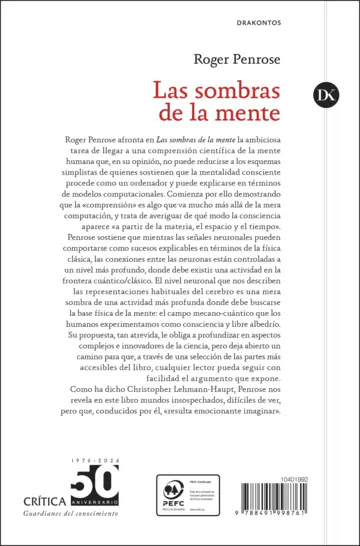 Contraportada Las sombras de la mente