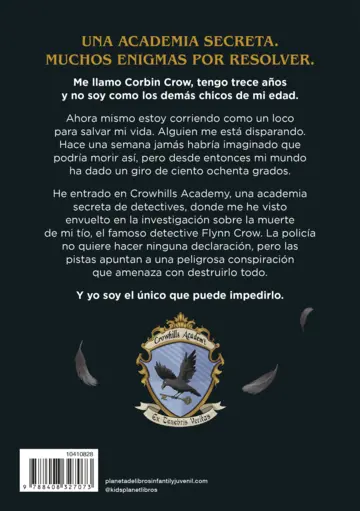 Contraportada Corbin Crow 1. El misterio de Crowhills