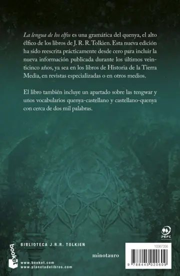 Contraportada La lengua de los elfos