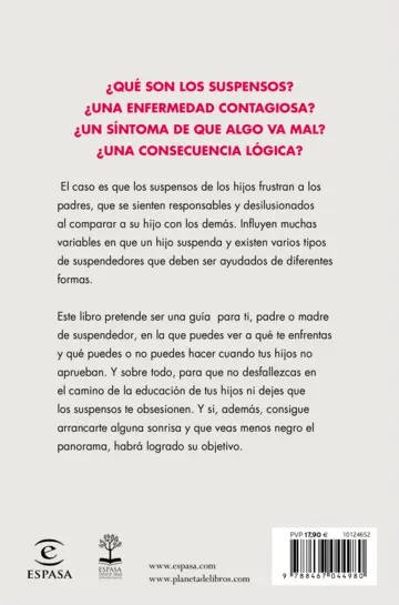 Contraportada Cómo sobrevivir a los suspensos de tus hijos