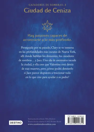 Contraportada Ciudad de Ceniza