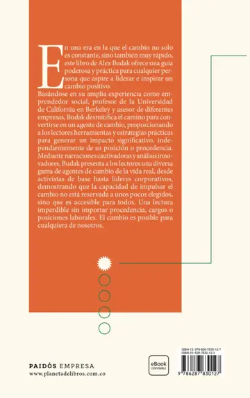 Contraportada Conviértete en un agente de cambio