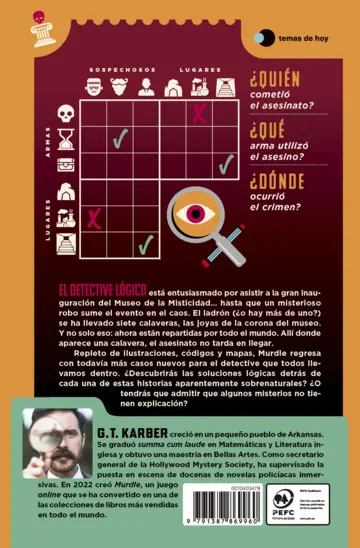 Contraportada Murdle: El caso de las siete calaveras