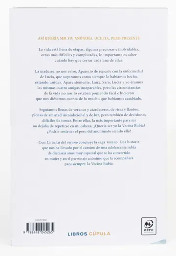 Contraportada La chica del verano. Edición Select