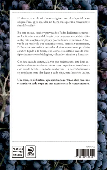 Contraportada Los lugares del vino