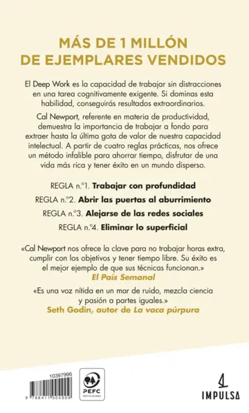 Contraportada Céntrate (Deep Work)