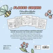 Miniatura contraportada Flores cuquis para colorear