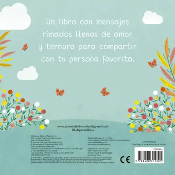 Contraportada Eres mi rayito de sol. Libro de cartón con troqueles