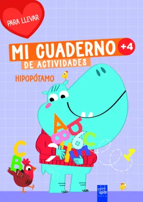 Portada Mi cuaderno de actividades para llevar. Hipopótamo