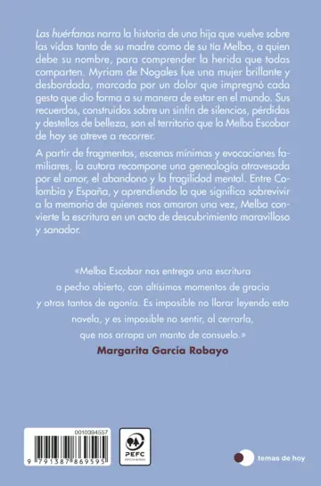 Contraportada Las huérfanas