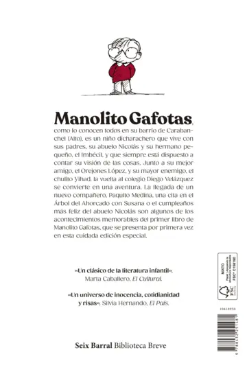 Contraportada Manolito Gafotas (edición especial)