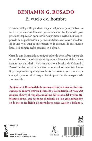 Contraportada El vuelo del hombre