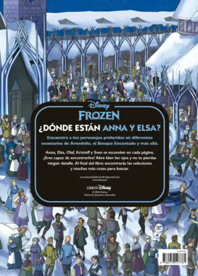 Contraportada Frozen. ¿Dónde están Anna y Elsa?