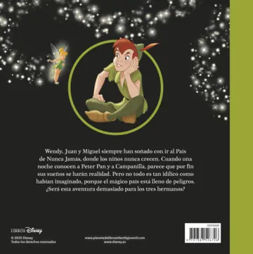 Contraportada Peter Pan. Pequeños tesoros Disney