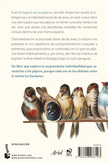 Contraportada La conducta de los pájaros