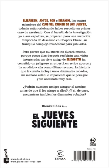 Contraportada El jueves siguiente (El Club del Crimen de los Jueves 2)