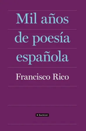Portada Mil años de poesía española