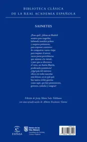 Miniatura contraportada Sainetes