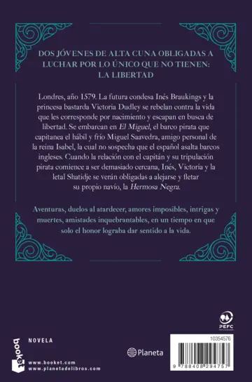 Contraportada La leyenda de las dos piratas. Volumen 1