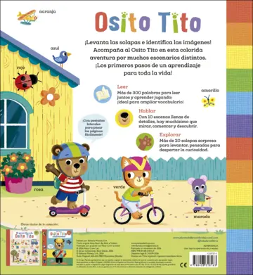 Contraportada El gran libro de los colores de Osito Tito