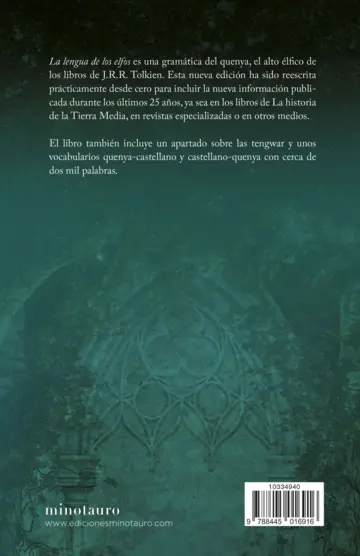 Contraportada La lengua de los elfos