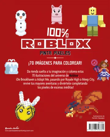 Contraportada 100% Roblox. Pinta Píxeles