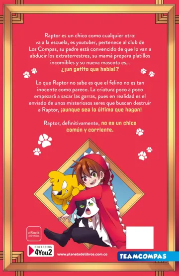 Contraportada Escuela Raptorgamer: El felino infiltrado