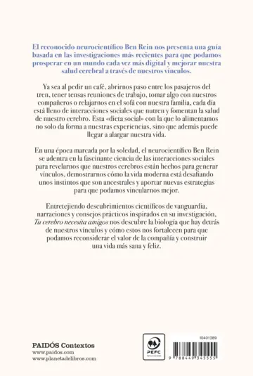 Contraportada Tu cerebro necesita amigos