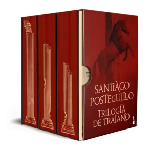 Portada Estuche Trilogía de Trajano. Edición especial con cantos decorados