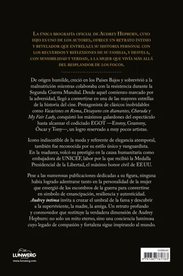 Contraportada Audrey íntima