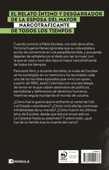 Contraportada Pablo Escobar: mi vida y mi cárcel