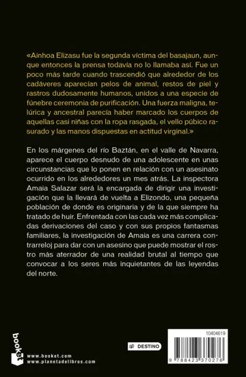 Contraportada El guardián invisible (Trilogía del Baztán, 1)