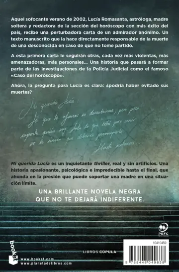 Contraportada Mi querida Lucía